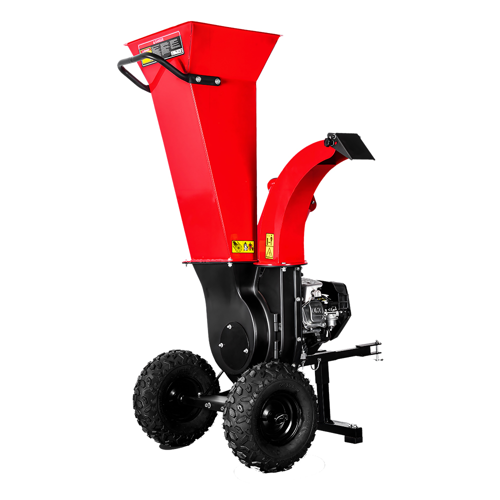 Pull Start 2inch Chipping Capacity Gas Wood Chipper with TUV CE Certificate