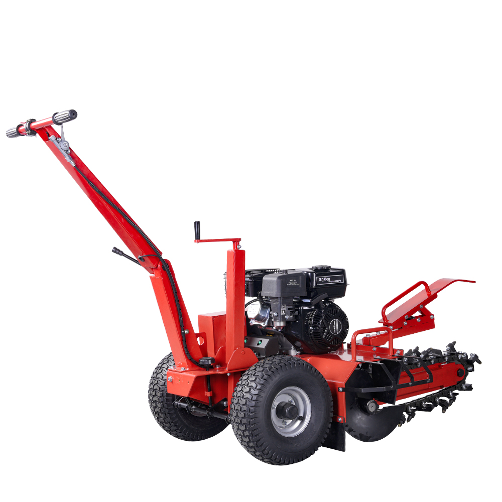 Gasoline 15 HP Trencher 100mm Trench Width 200-600 Mm Trench Depth Trencher 60m/H Capacity