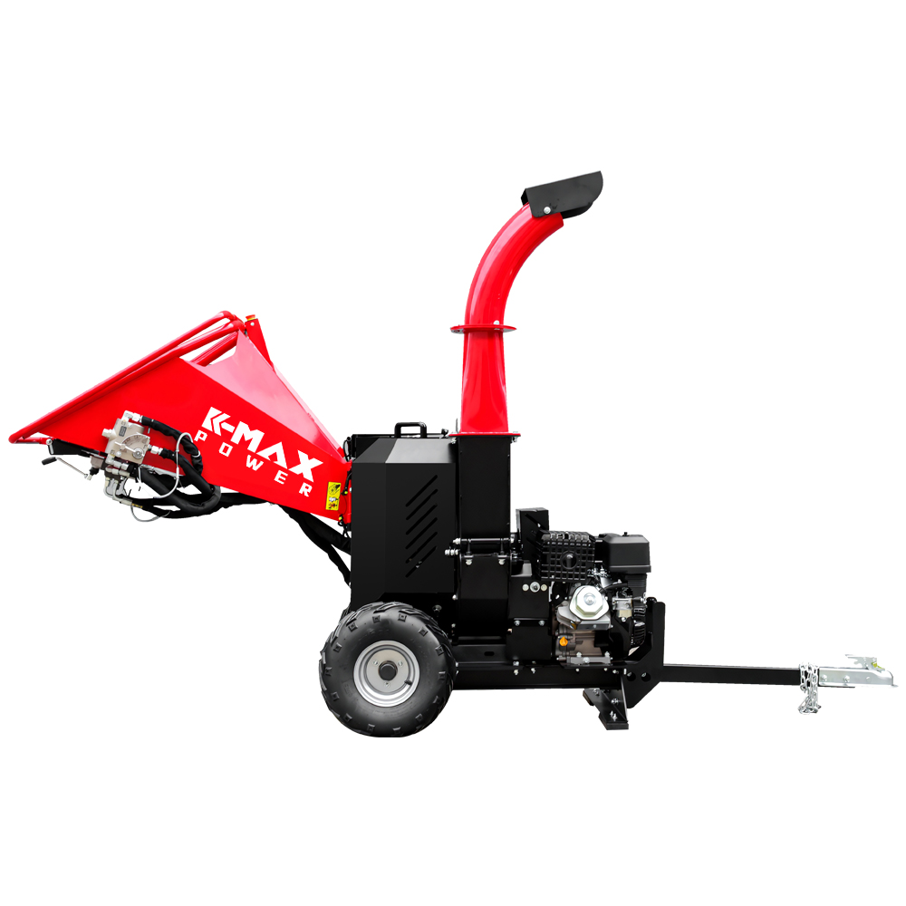 15sf Instock K-Maxpower Wholesale 15HP Wood Chipper Electric Start High Efficient Autofeed Mobile Disc Tree Shredder